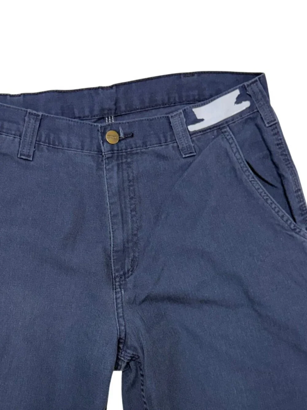 Carhartt Navy Blue Canvas Cargo Pants Size 33x34